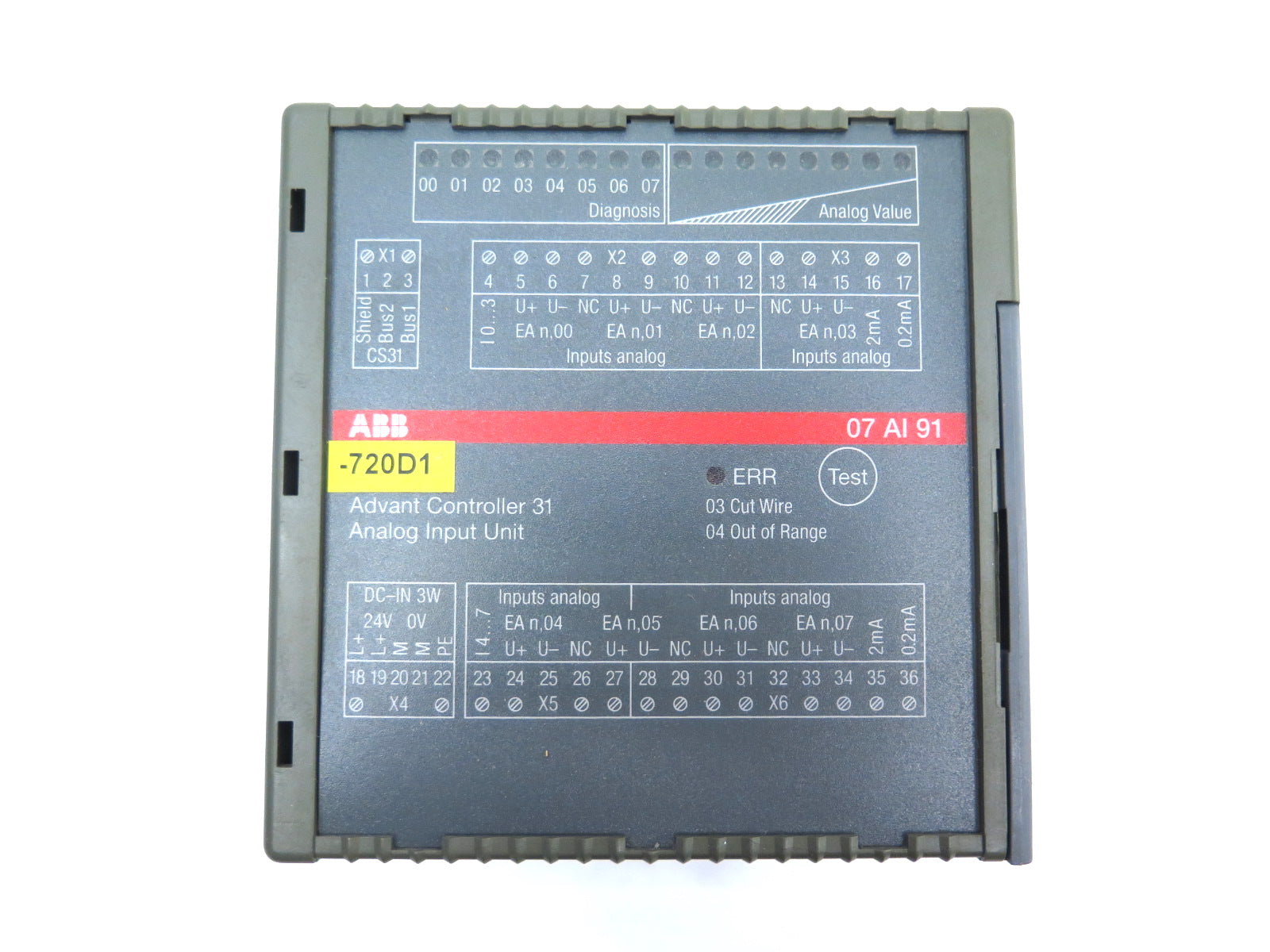 ABB 07 AI 91 Advant Controller 31 Analog Input Unit - Advance Operations