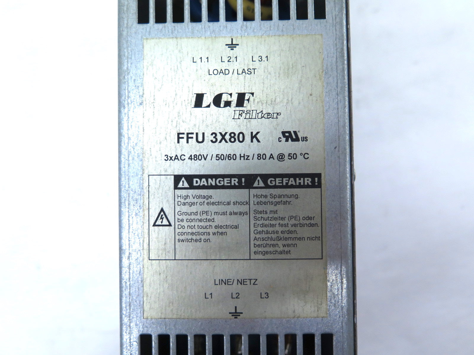 LGF Filter FFU 3X80 K  Line Filter - Advance Operations