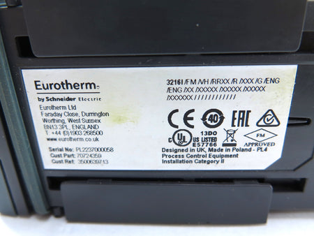 Eurotherm 32161/FM/VH/RRXX/R/XXX/G/ENG/ENG Controller - Advance Operations