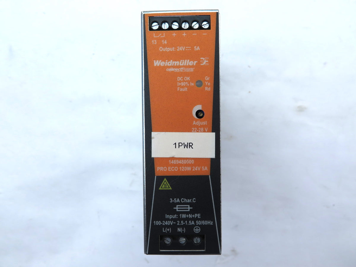 Weidmuller 1469480000 PRO ECO 120W 24V 5A Power Supply - Advance Operations