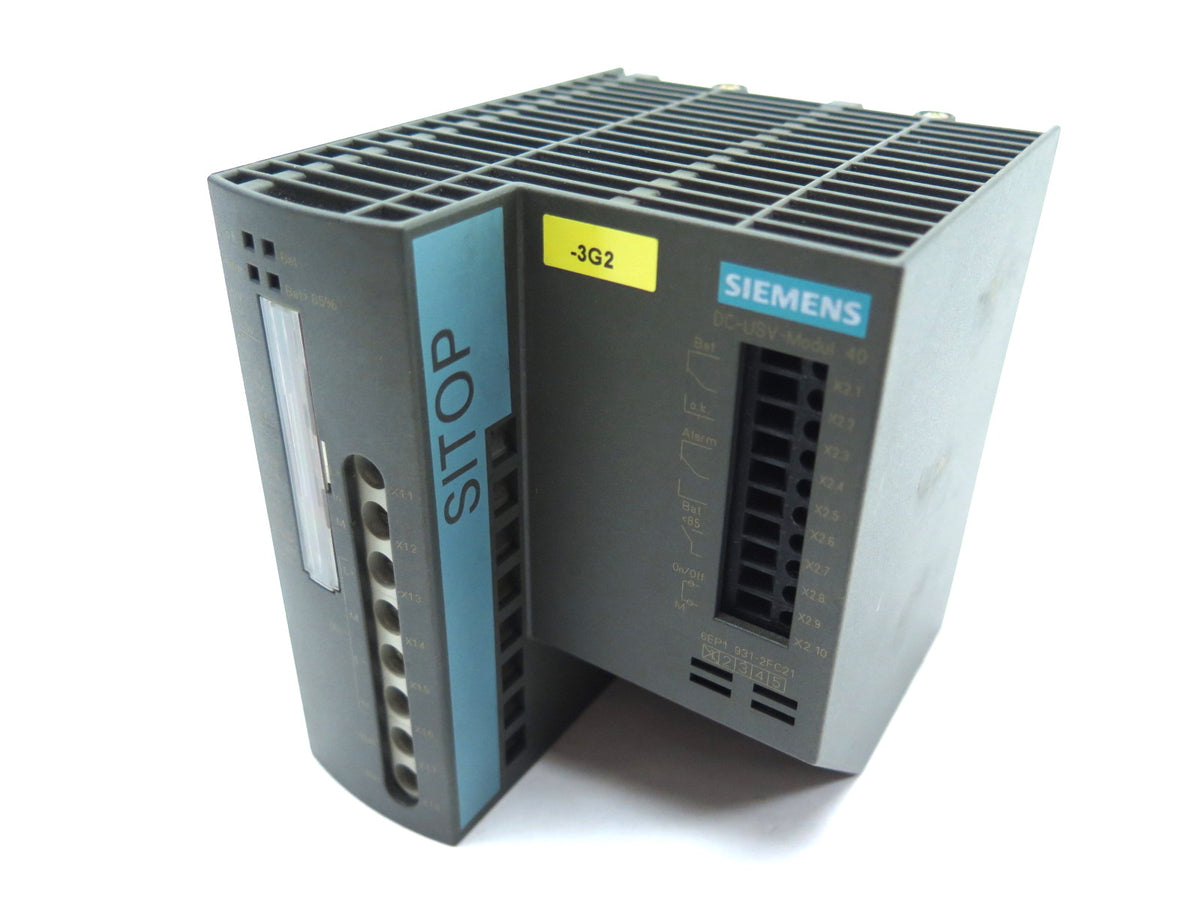 Siemens 6EP1 931-2FC21 Power Supply - Advance Operations