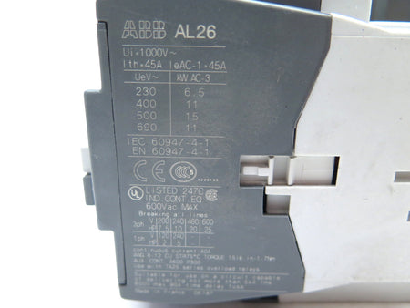 ABB AL26-30-10 Contactor Relay 24V DC - PACK OF 2 - Advance Operations