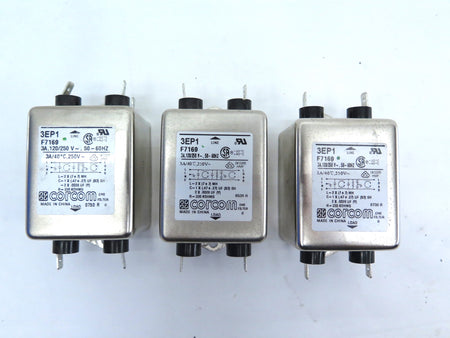 CORCOM 3EP1 F7169 EMI FILTER 3A 120/250V - LOT OF 3 - Advance Operations
