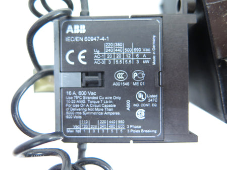 ABB BC7-30-01 Contactor Relay Assembly + Base + Surge Suppressor - Advance Operations