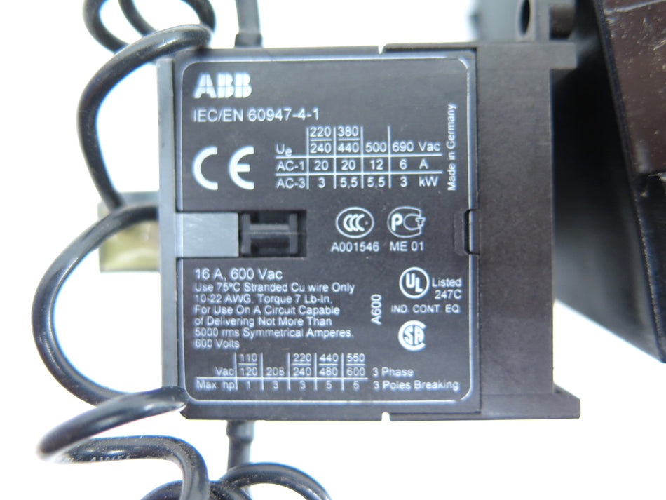 ABB BC7-30-01 Contactor Relay Assembly + Base + Surge Suppressor - Advance Operations