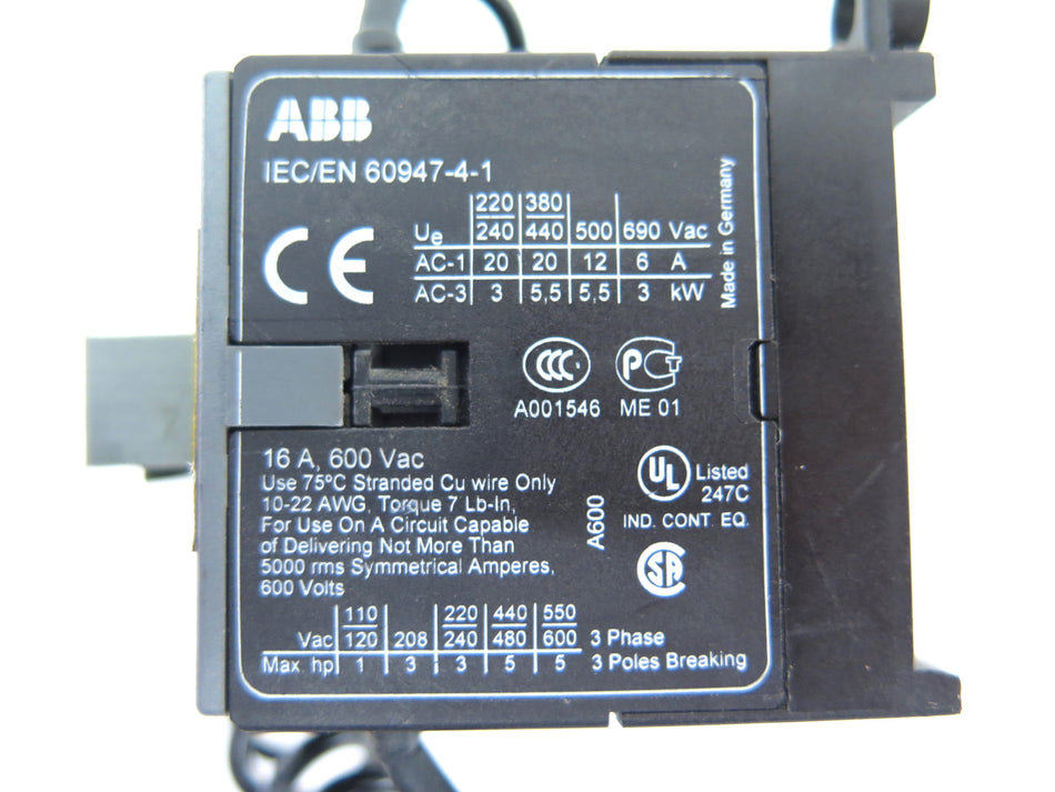 ABB BC7-30-10 Contactor + Surge Suppressor RV-BC 6/60 - Advance Operations