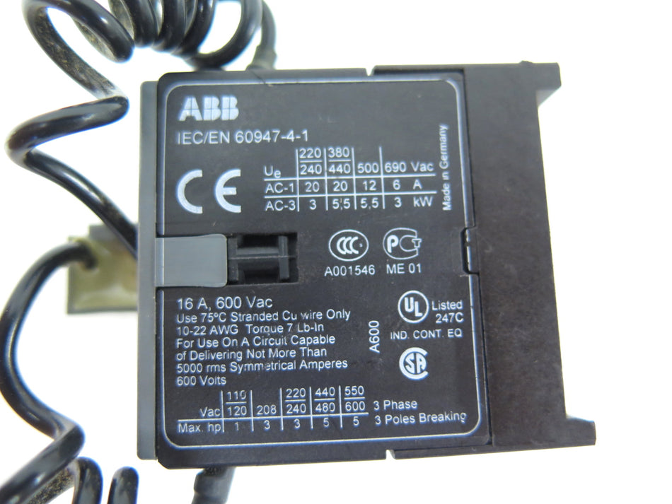 ABB BC7-30-01 Contactor + Surge Suppressor RV-BC 6/60 - Advance Operations