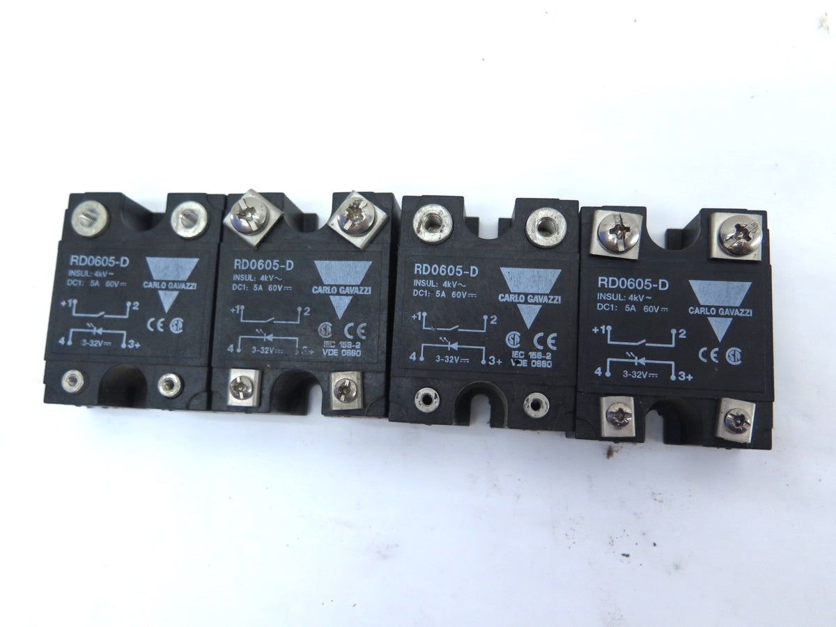 Carlo Gavazzi RD0605-D 4KV 5A 60V Solid State Relay - LOT OF 4 - Advance Operations