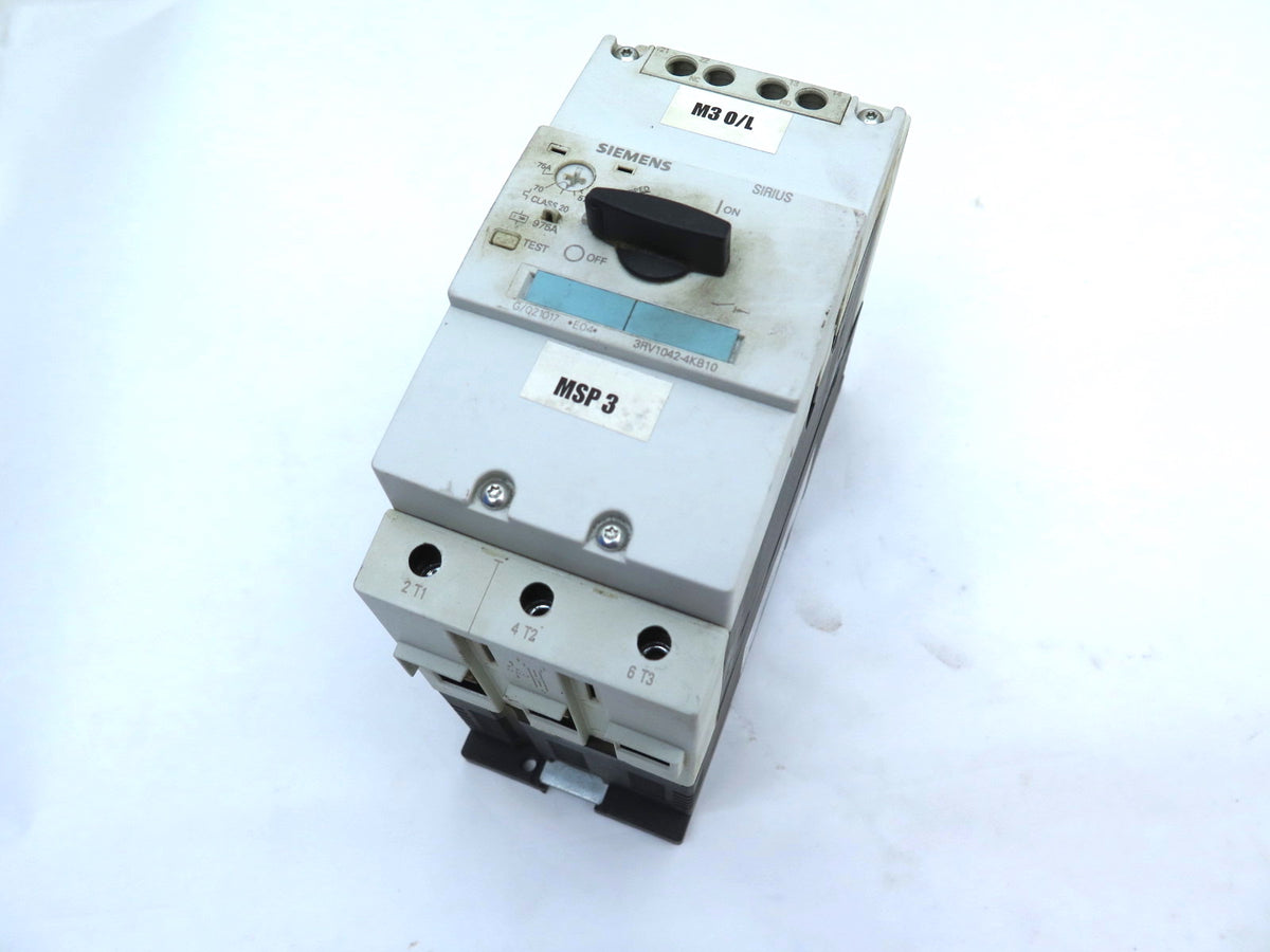 Siemens 3RV1042-4KB10 Motor Starter Protector Adjustable Circuit Breaker - Advance Operations