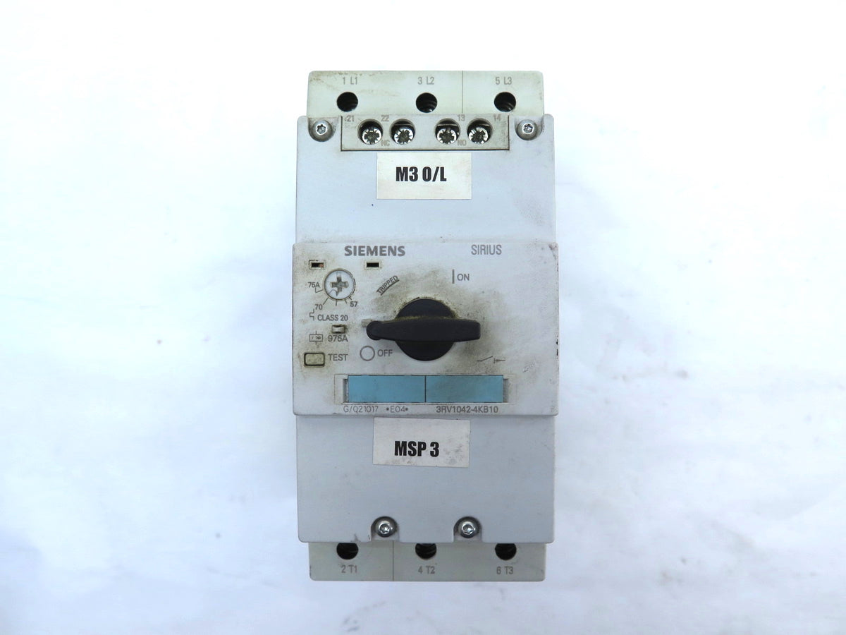 Siemens 3RV1042-4KB10 Motor Starter Protector Adjustable Circuit Breaker - Advance Operations
