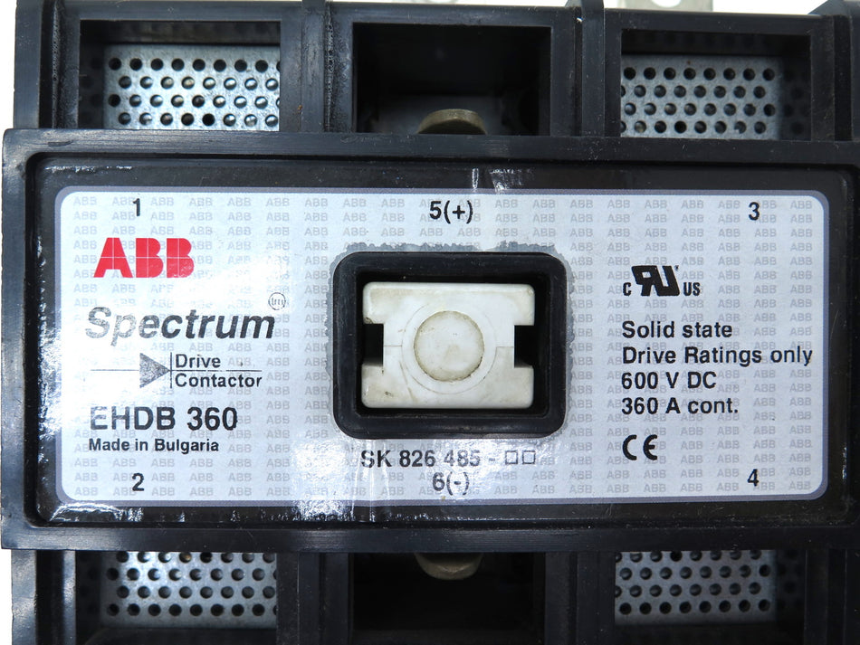 ABB Spectrum EHDB 360 Drive Contactor 600VDC 360A 120 Volt Coil Voltage - Advance Operations