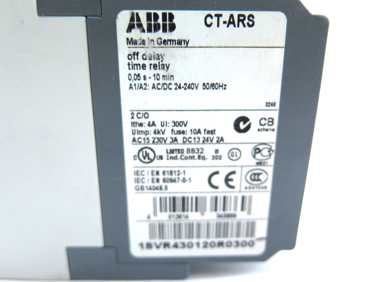 ABB CT-ARS 1SVR430120R0300 Delay Time Relay - READ - Advance Operations