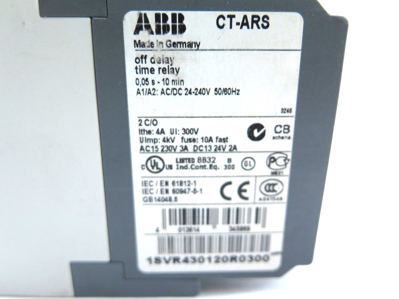 ABB CT-ARS 1SVR430120R0300 Delay Time Relay - READ - Advance Operations