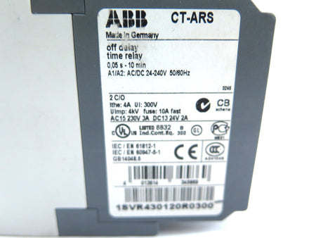ABB CT-ARS 1SVR430120R0300 Delay Time Relay - READ - Advance Operations