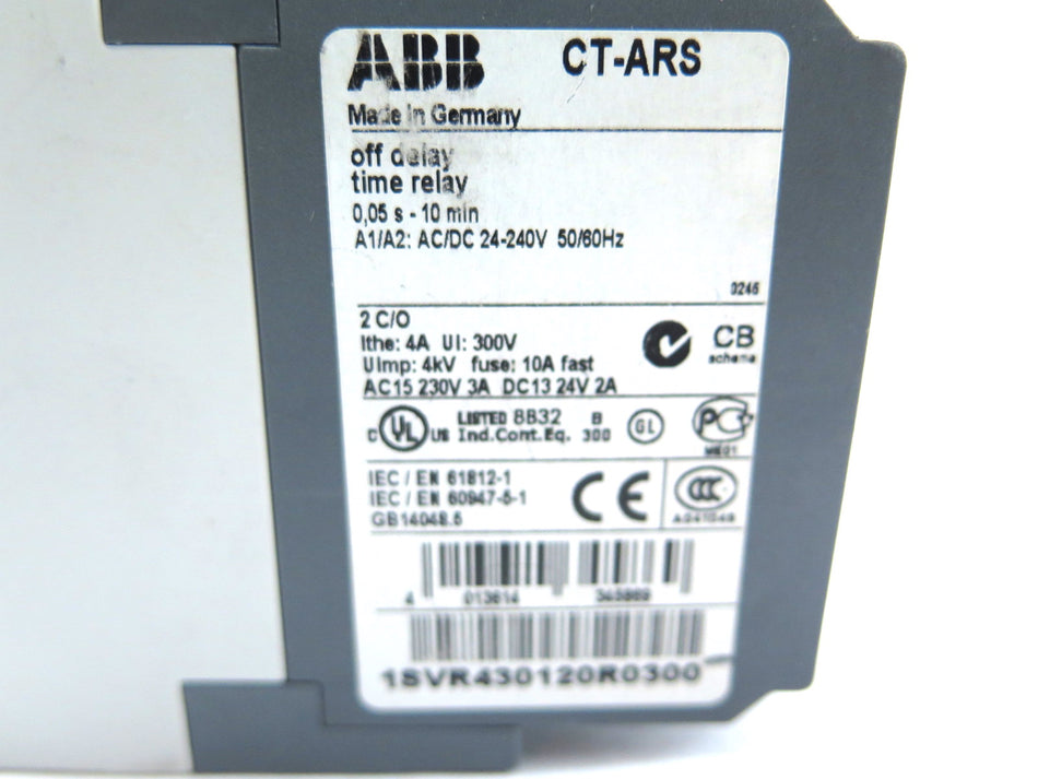 ABB CT-ARS 1SVR430120R0300 Delay Time Relay - READ - Advance Operations