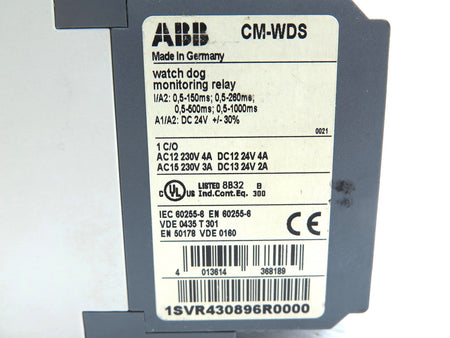 ABB CM-WDS 1SVR430896R0000 Monitoring Relay - Advance Operations