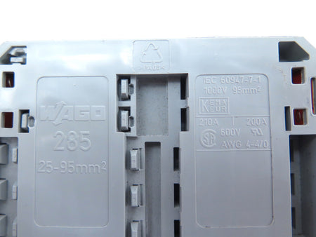 WAGO 285 25-95mm IEC 60947-7-1 Through Terminal - Advance Operations