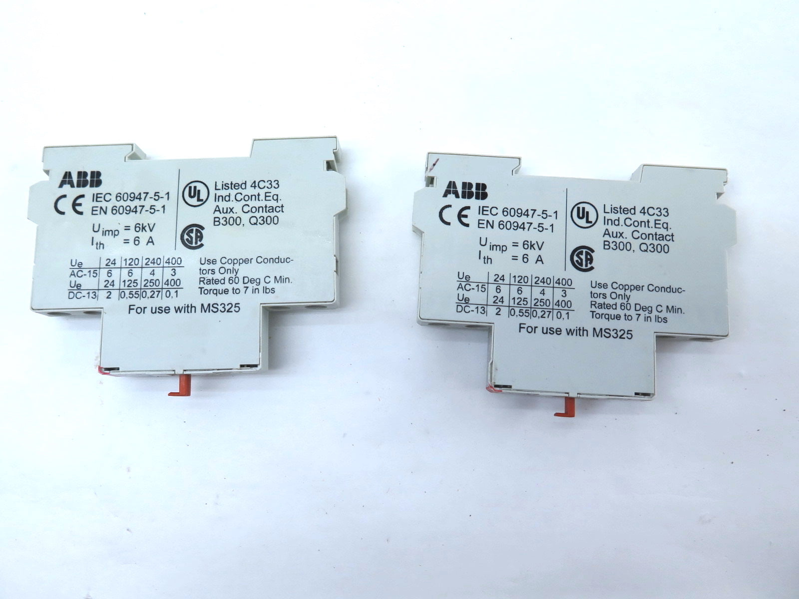ABB 60947-5-1 MS325 Manual Starter - LOT OF 2 - Advance Operations