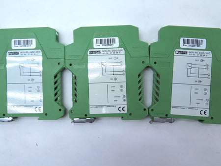 Phoenix Contact MCR-PS-24DC/10DC Signal Conditioner 2766685 - LOT OF 3 - Advance Operations