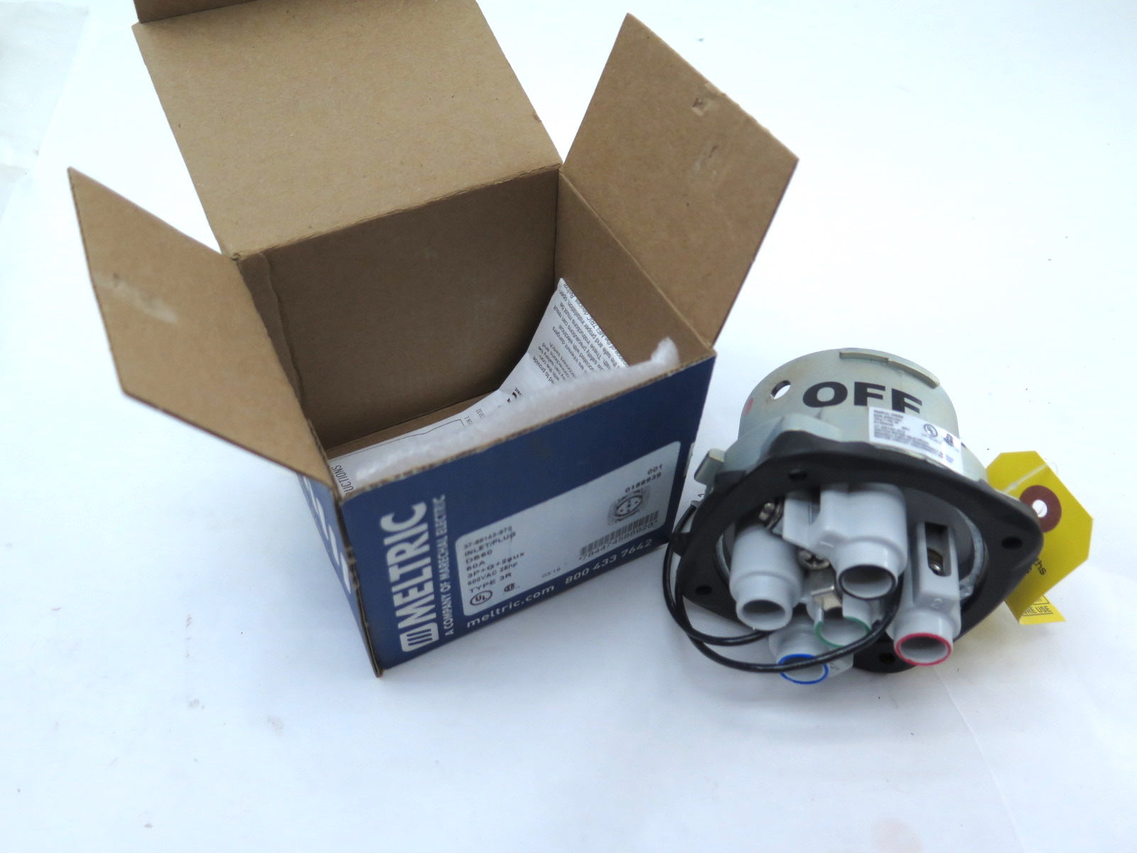Meltric 37-68143-972 Inlet/Plug DS60 60A 600VAC 25hp Typre 3R - Advance Operations