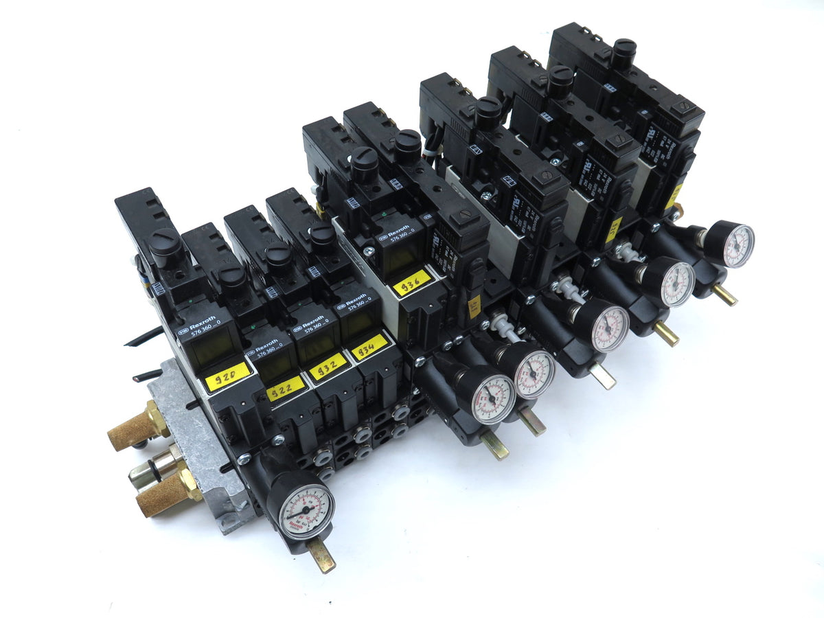 Rexroth 576360 (x9) + MH 20366 (x9) Solenoid Valve Assembly - READ - Advance Operations