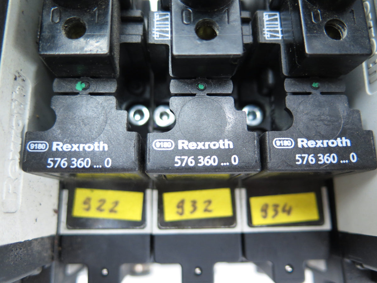 Rexroth 576360 (x9) + MH 20366 (x9) Solenoid Valve Assembly - READ - Advance Operations