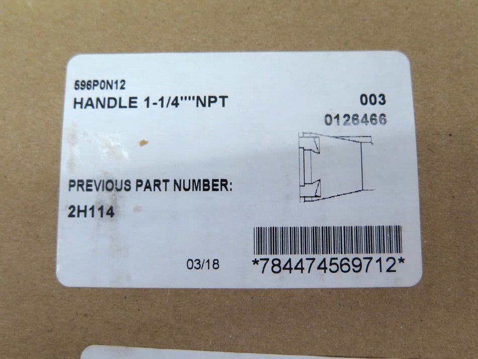 Meltric 596P0N12 2H114 Metal Threaded Handle 1-1/4" NPT - Advance Operations