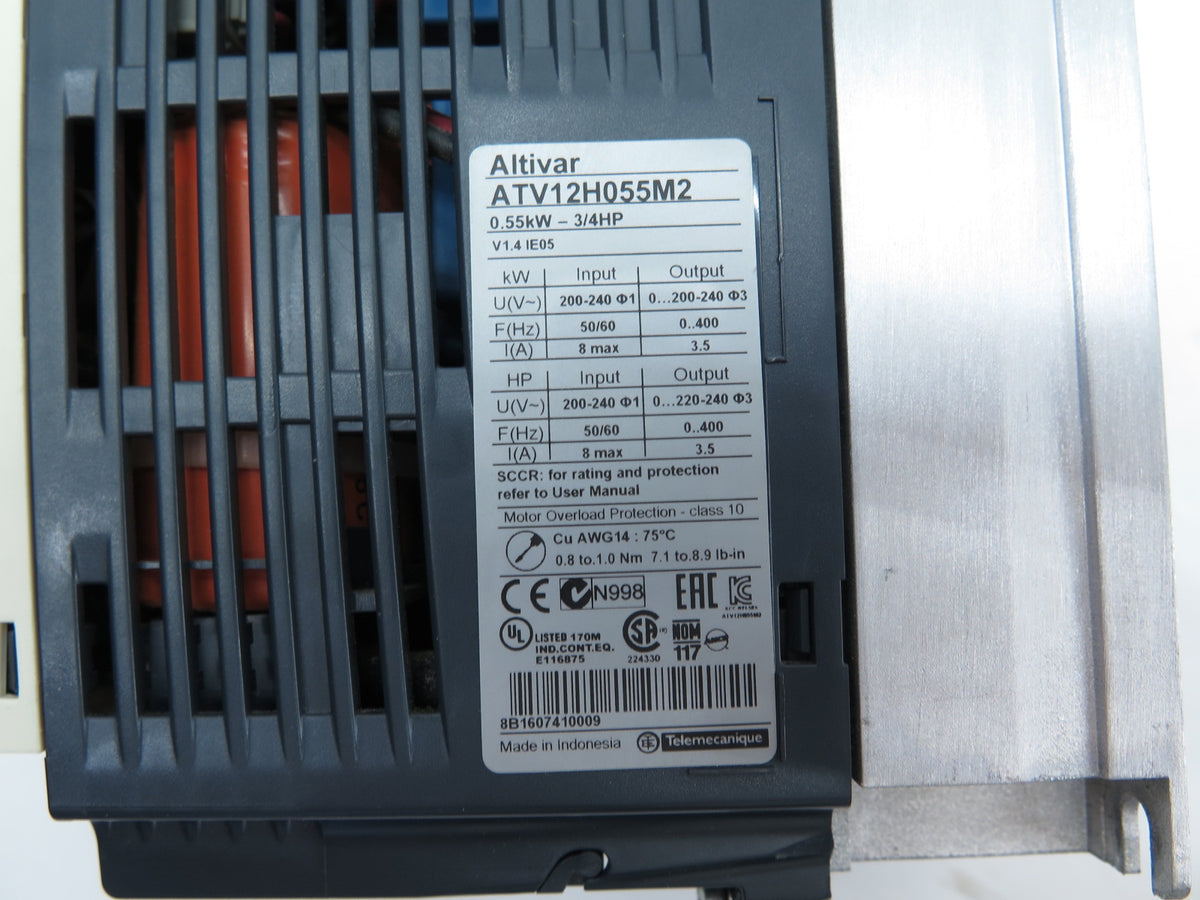 Schneider Electric ATV12H055M2 Altivar Variable Speed Drive - READ - Advance Operations