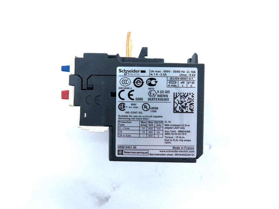 Scheider Electric W916455230131 Overload Relay 690V 15A - Advance Operations