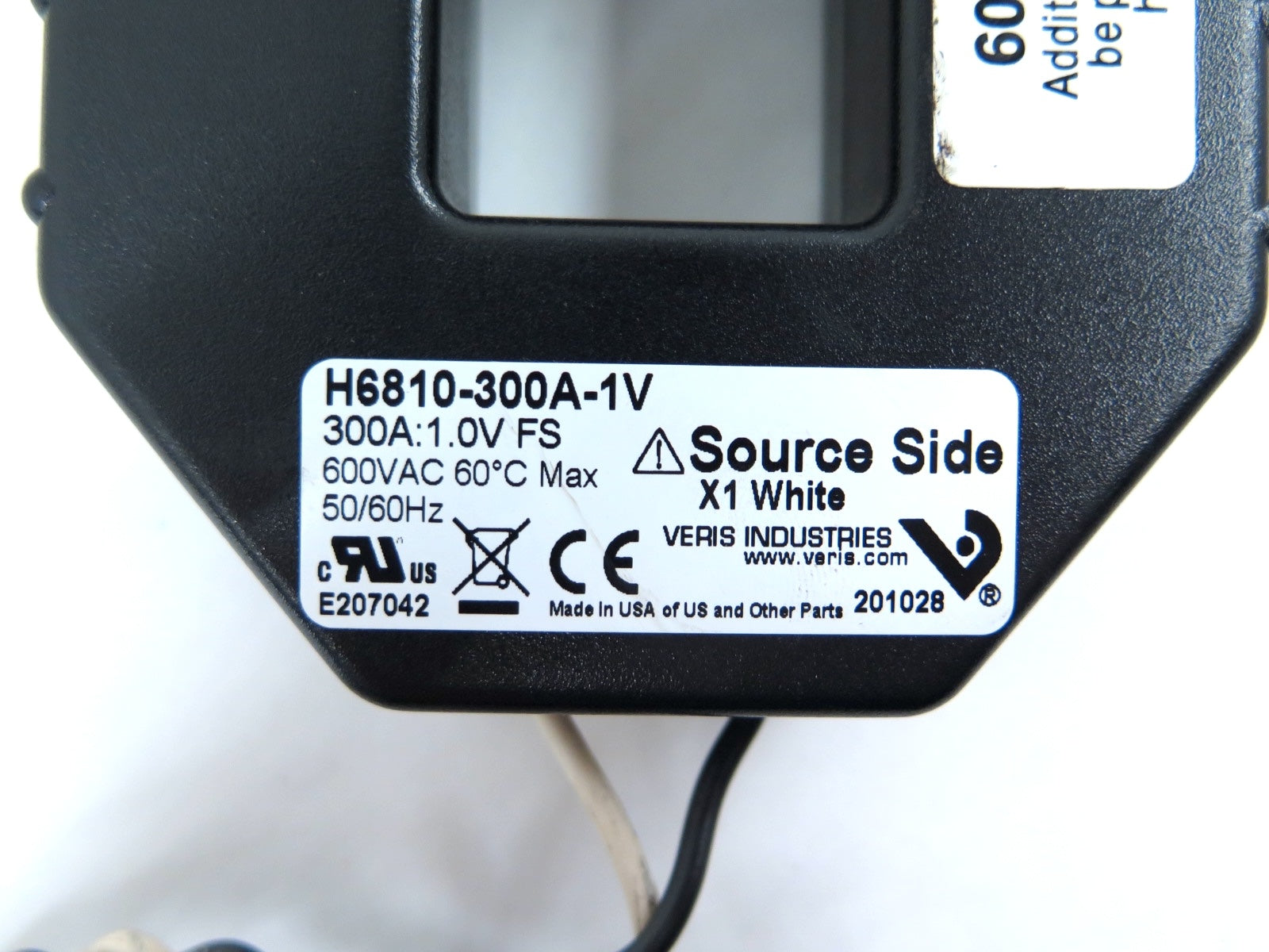 VERIS H6810-300A-1V Electrical Current Transducer, 300A, 1.0 V FS, 50/60HZ - Advance Operations