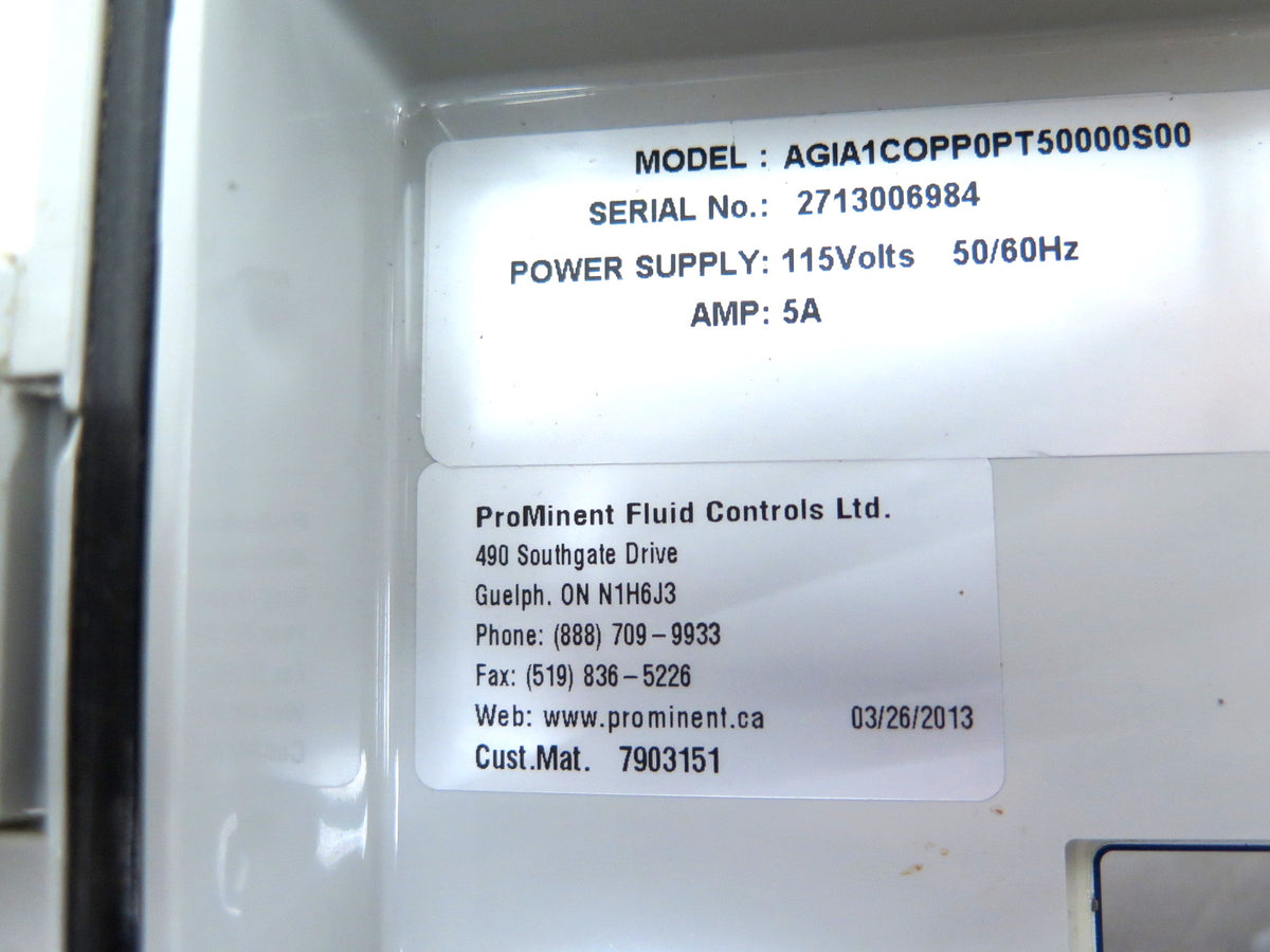 ProMinent Aegis Industrial Controller AGIA1COPP0PT50000S00 - Advance Operations