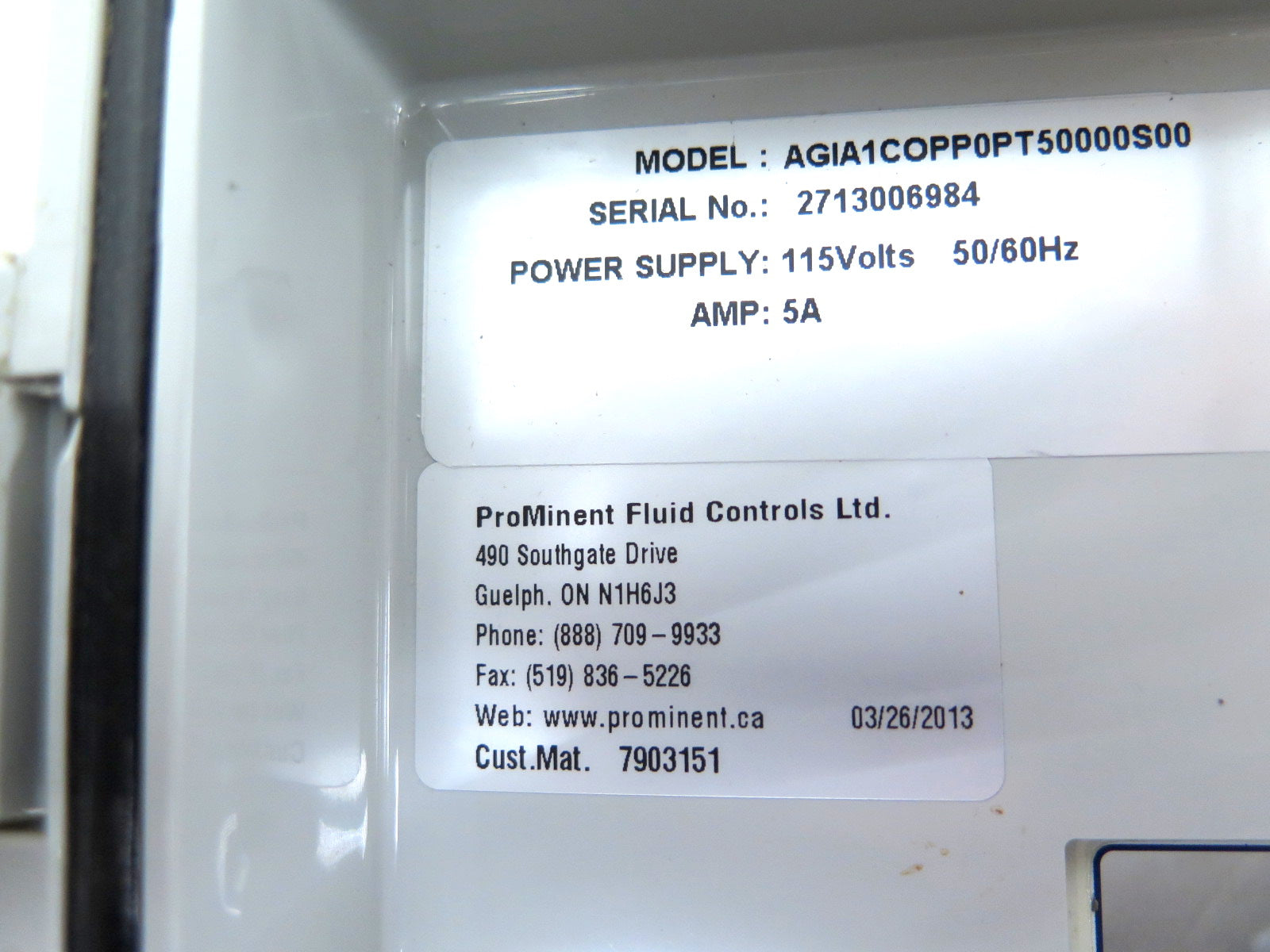 ProMinent Aegis Industrial Controller AGIA1COPP0PT50000S00 - Advance Operations