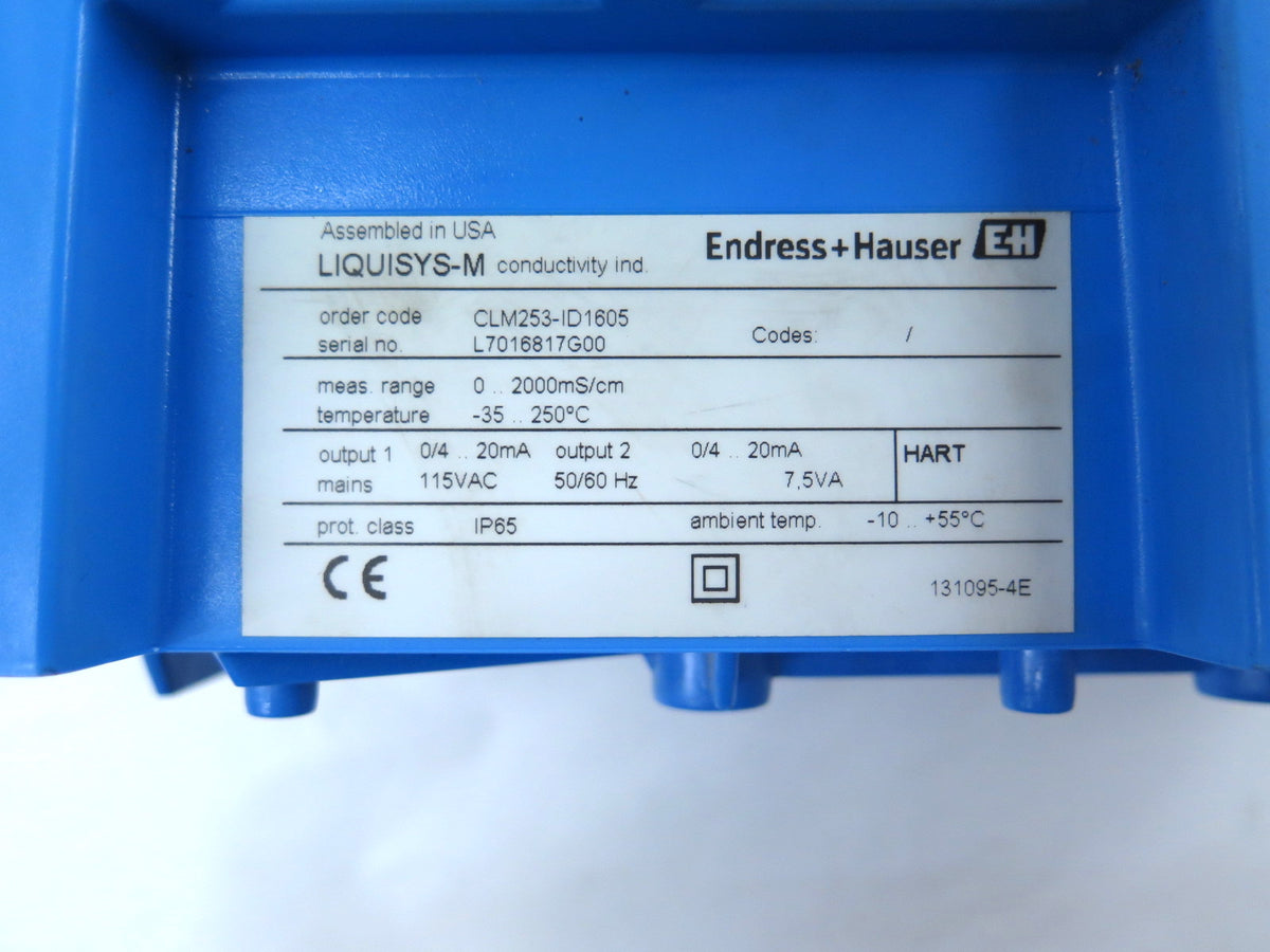 Endress + Hauser Liquisys-M CLM253-ID1605 Transmitters 115VAC - Advance Operations