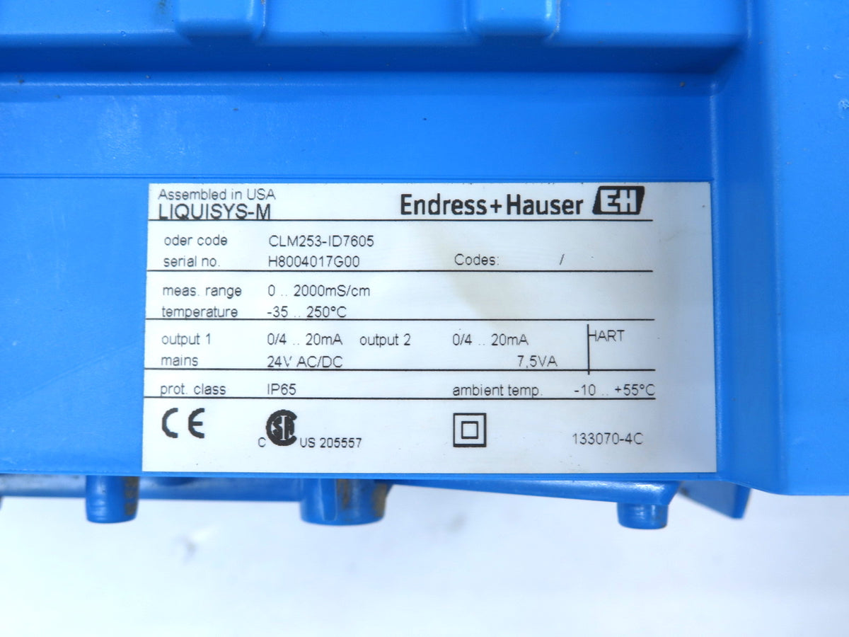 Endress + Hauser Liquisys-M CLM253-ID7605 Transmitters 24AC/DC - Advance Operations