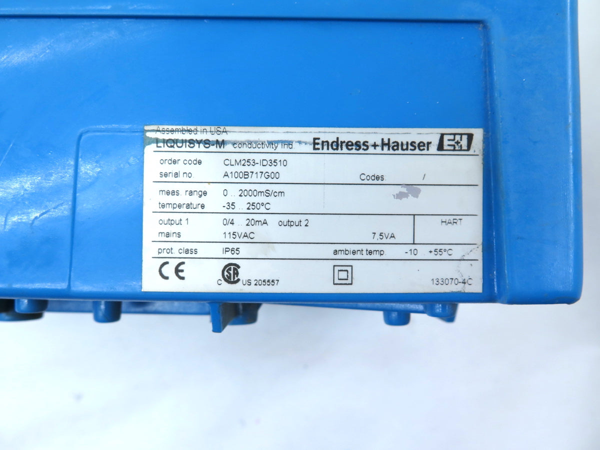 Endress + Hauser Liquisys-M CLM253-ID3510 Transmitters 115VAC - Advance Operations