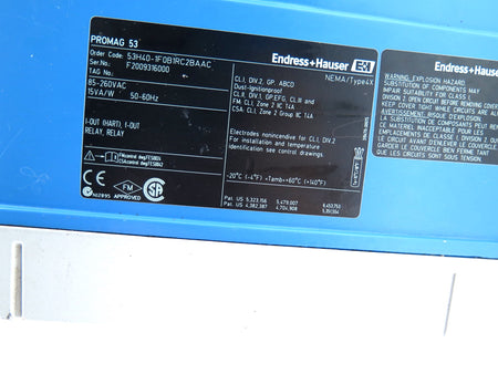 Endress + Hauser 53H40-1F0B1RC2BAAC Promag53 Transmitter 85-260VAC - Advance Operations