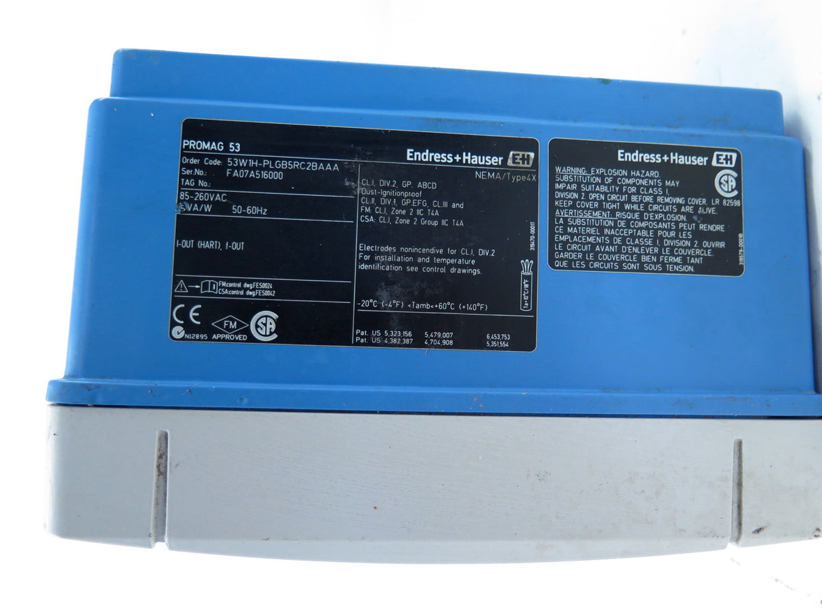 Endress + Hauser 53W1H-PLGB5RC2BAAA Promag53 Transmitter 85-260VAC - Advance Operations