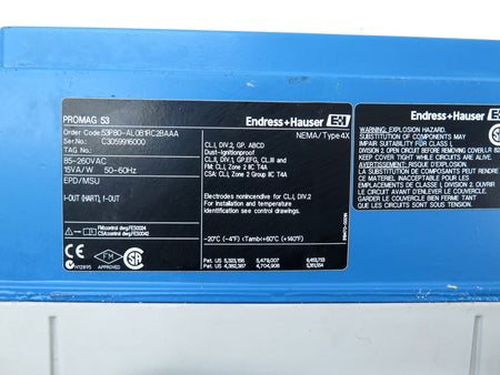 Endress + Hauser 53P80-AL0B1RC2BAAA Promag53 Transmitter 85-260VAC - Advance Operations