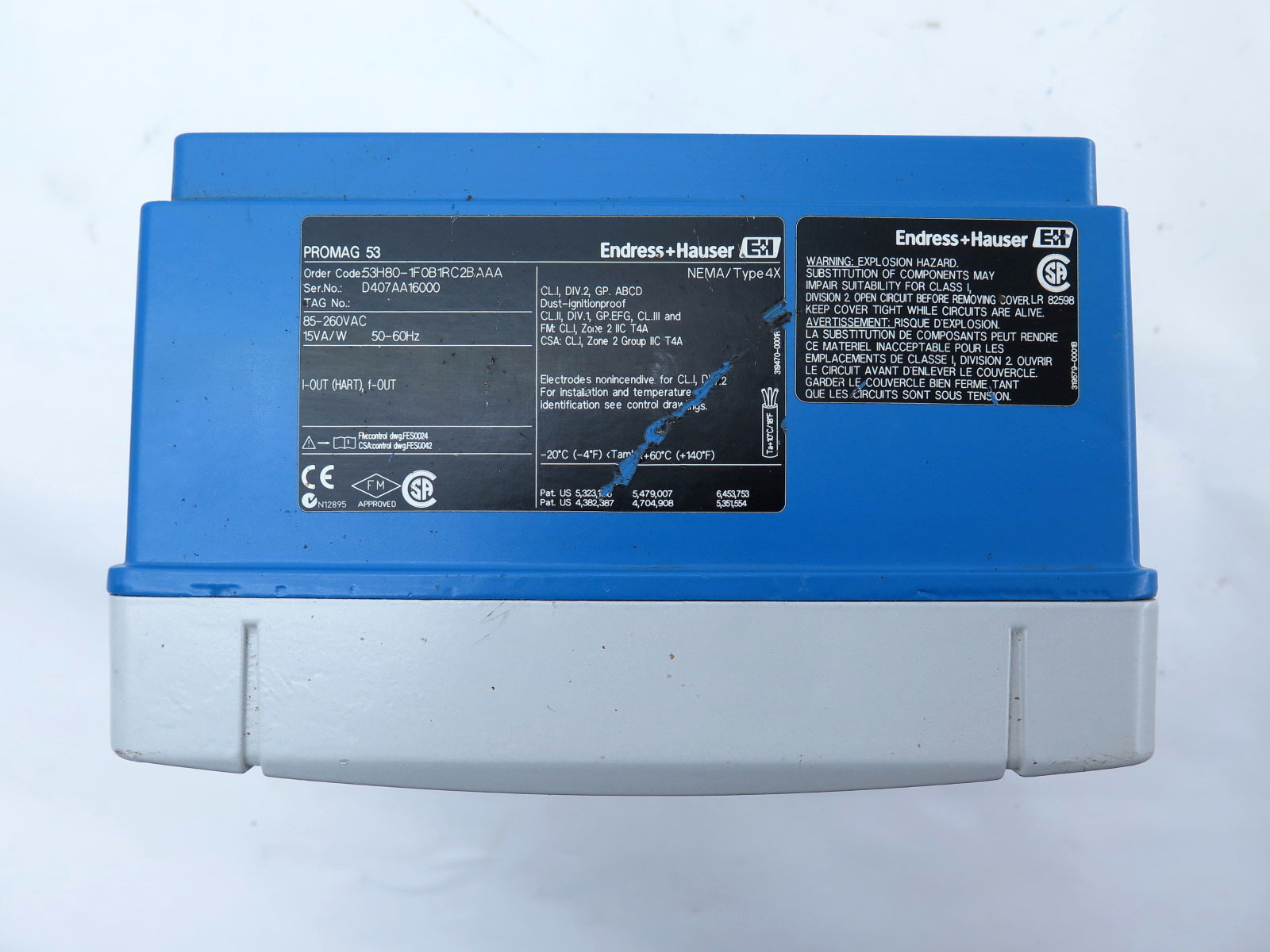 Endress + Hauser 53H80-1F0B1RC2BAAA Promag53 Transmitter 85-260VAC - Advance Operations