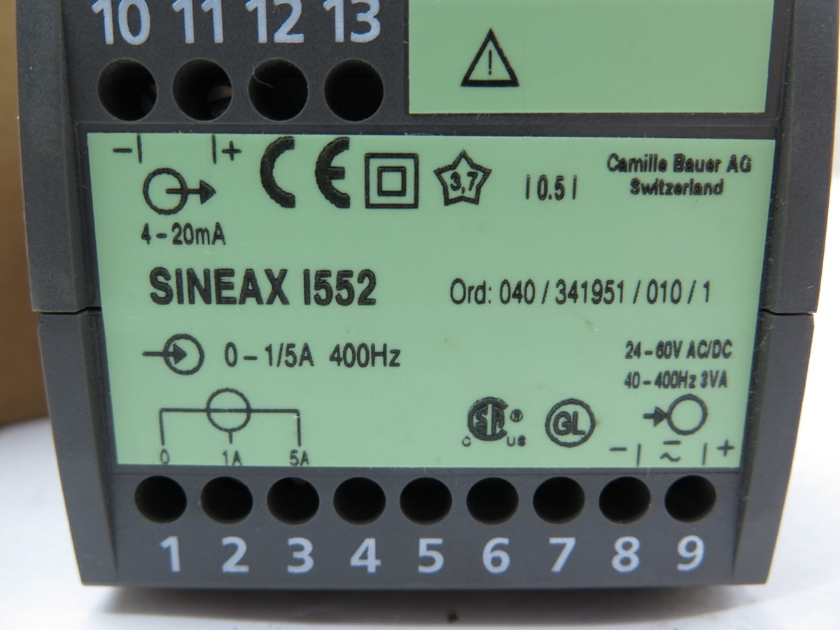 Camille Bauer Sineax 1552 Current Transducer 1/5A - Advance Operations