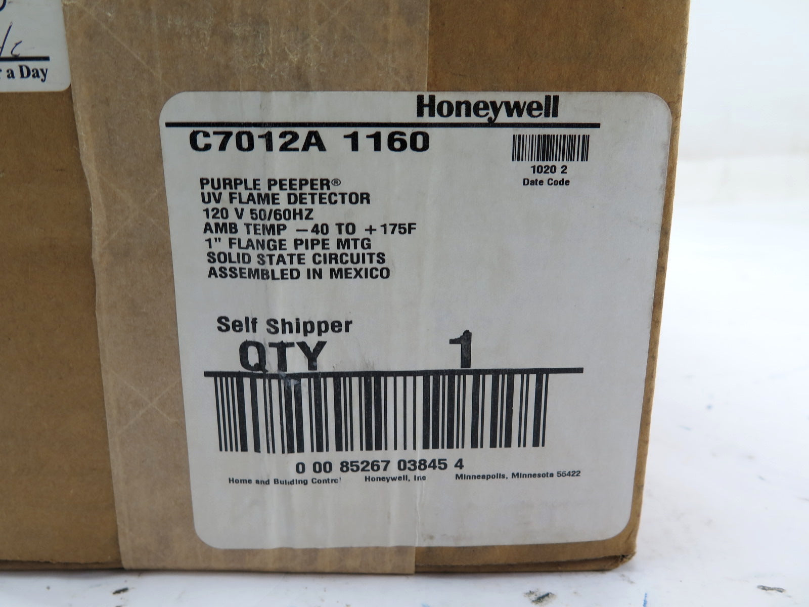 Honeywell C7012A 1160 Purple Peeper UV Flame Detector 120V - Advance Operations