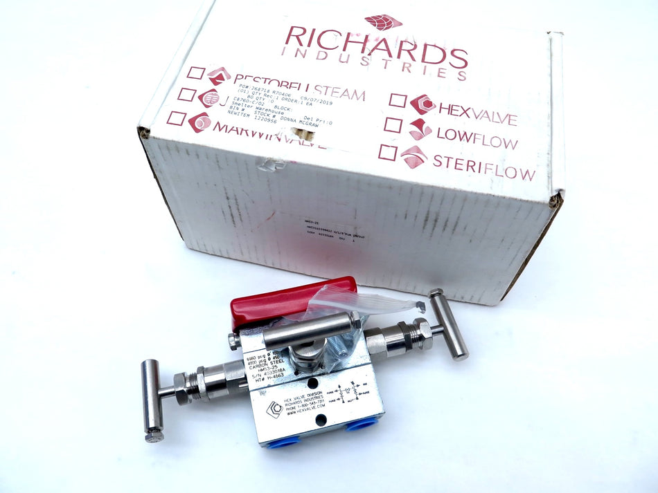 Hex HM53-25  Valve Liquid Gas Flange Manifold - Advance Operations