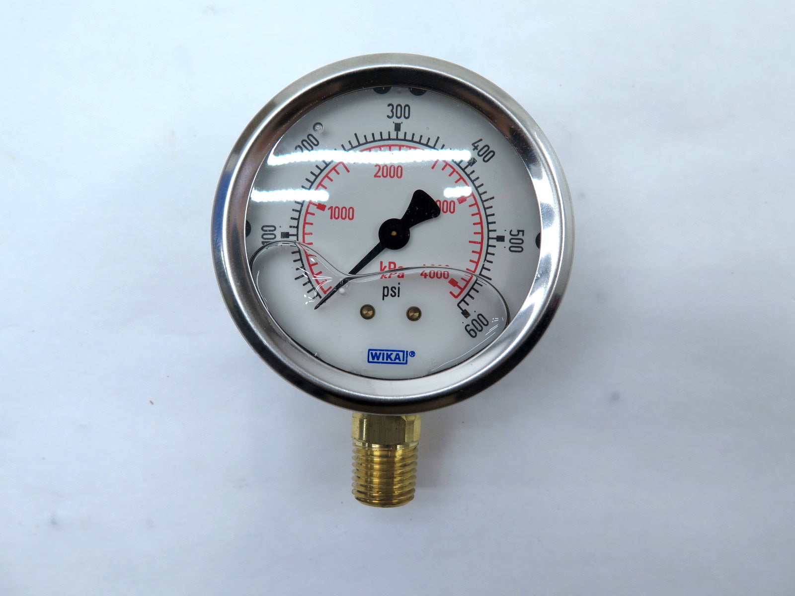 Wika 8345805 Brass Pressure Gauge 600PSI - Advance Operations