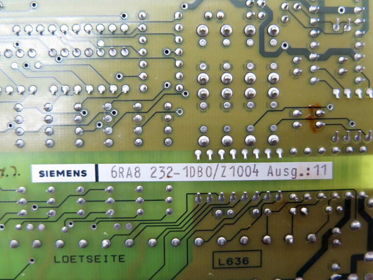 Siemens 6RA8 232-1DB0 Control Board Simoreg - Advance Operations