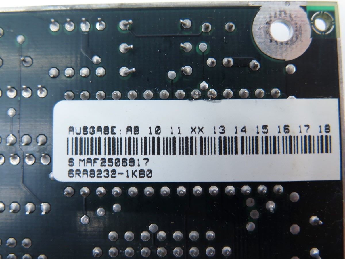 Siemens 6RA8 232-1KB0 Serial Interface - Advance Operations