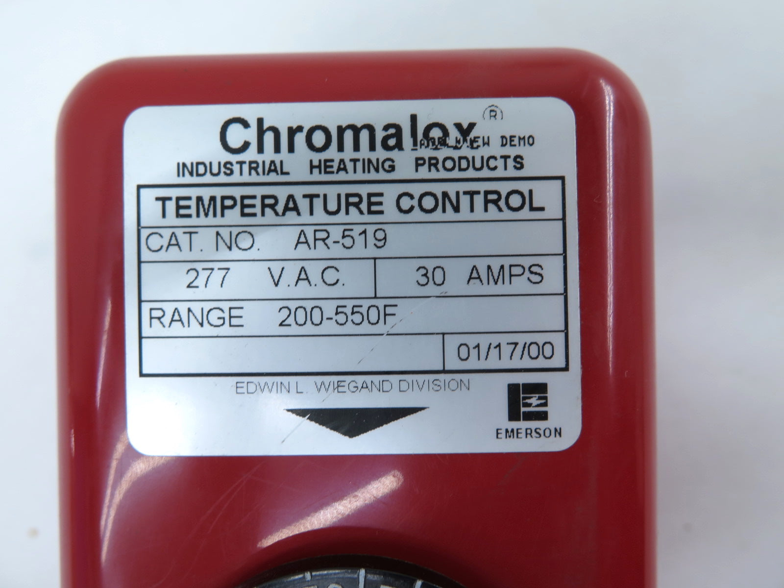 Chromalox AR-519 Temperature Control 277VAC 30A 200-550F - Advance Operations