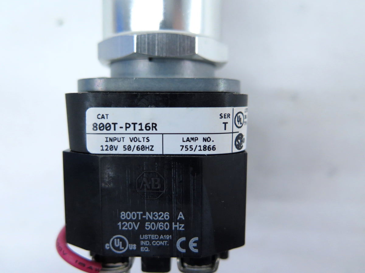 Allen-Bradley 800T-PT16R Pilot Light Ser.T 120VAC - Advance Operations