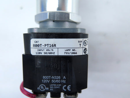 Allen-Bradley 800T-PT16R Pilot Light Ser.T 120VAC - Advance Operations