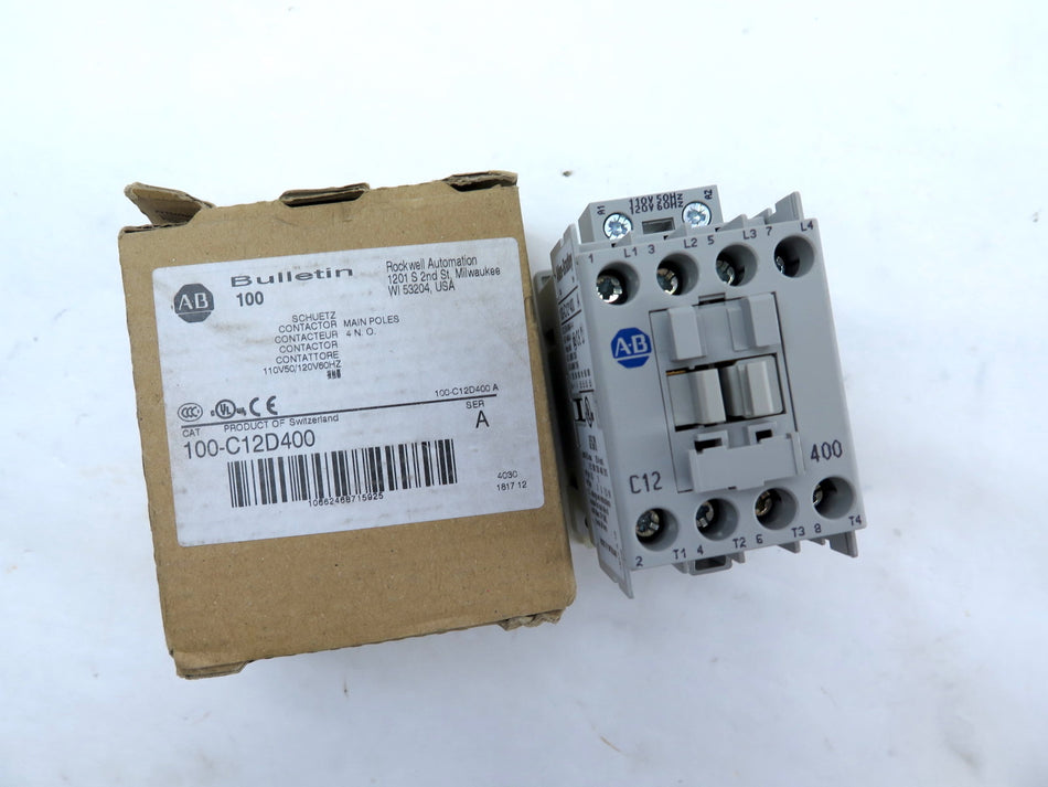 Allen-Bradley 100-C12D400 Contactor Ser.A 600VAC Max - Advance Operations