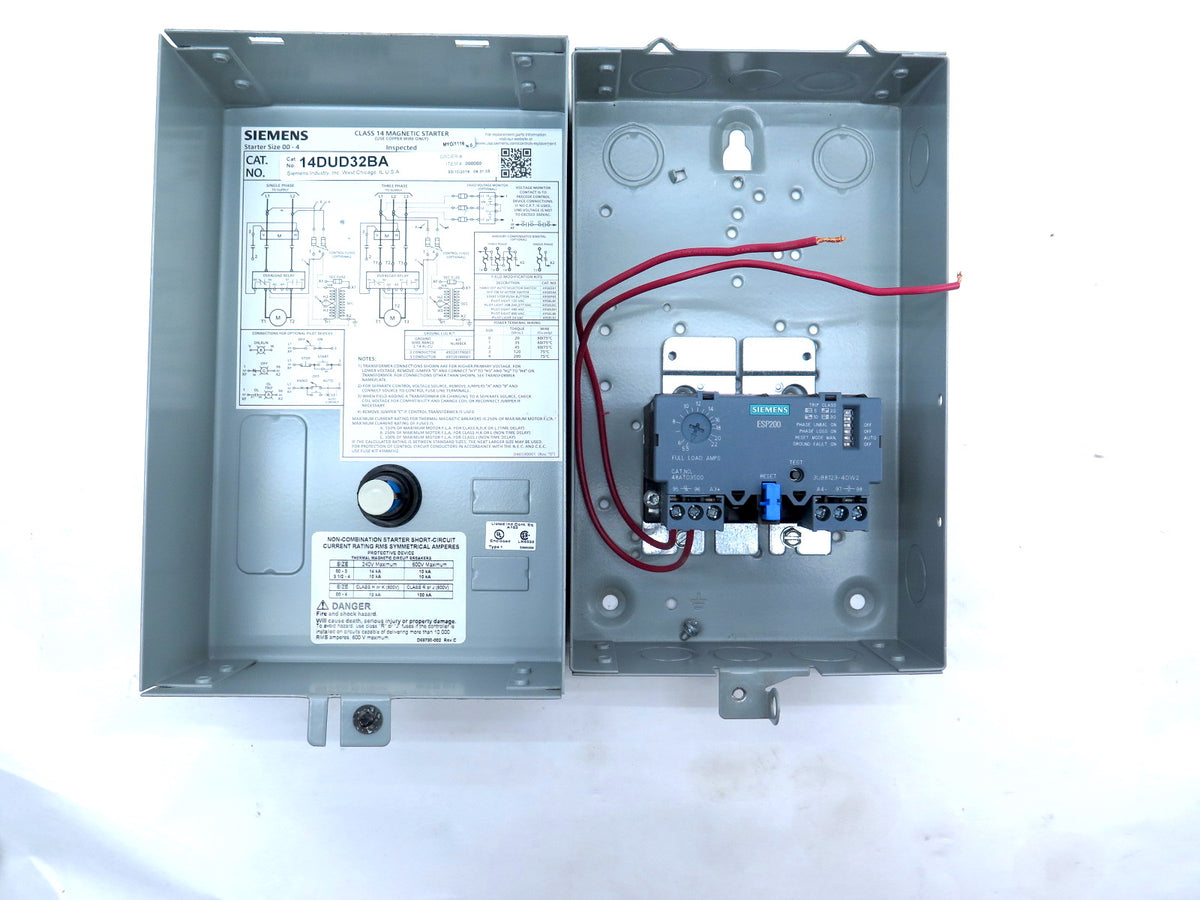 Siemens 14DUD32BA Magnetic Motor Starter NEMA 1 - Advance Operations